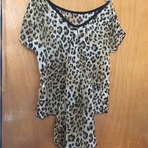 Cheetah print blouse